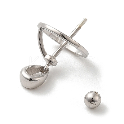 Anti-Tarnish Rhodium Plated 925 Sterling Silver Locket Style Planet Pinch Bails LS-STER-NH0001-55B-P-1