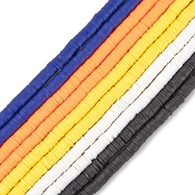 10 Strands 5 Colors Handmade Polymer Clay Beads Strands CLAY-LS0001-12-1
