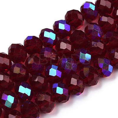 Electroplate Glass Beads Strands LS-EGLA-A034-T8mm-L21-1