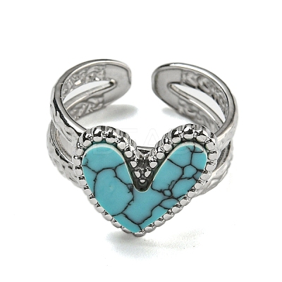 304 Stainless Steel Open Cuff Rings RJEW-C079-08P-1