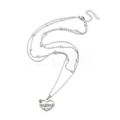 Stainless Steel Pendants Necklaces NJEW-U003-01E-P-1