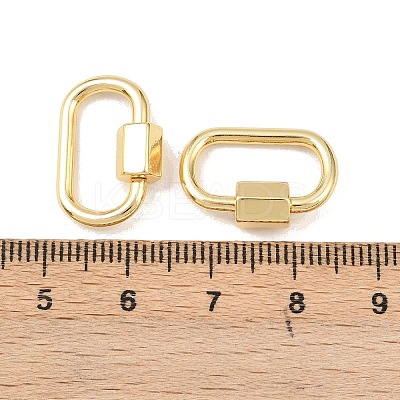 Brass Screw Carabiner Lock Charms KK-Z132-07G-1