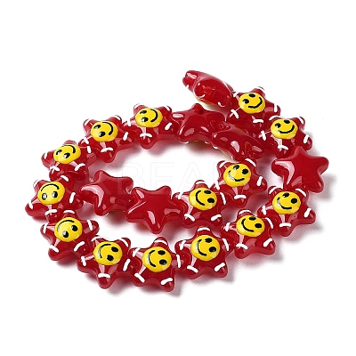 Glass Enamel Beads GLAA-G107-03-1