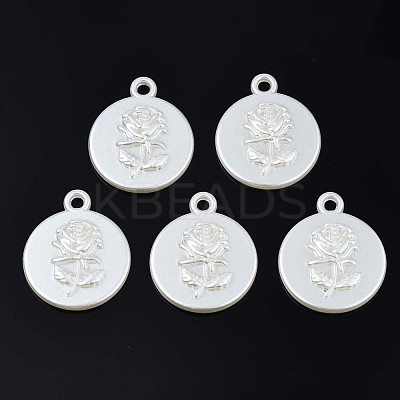 Acrylic Imitation Pearl Pendants OACR-N134-012-1