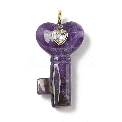 Natural Amethyst Pendants G-C274-05G-1
