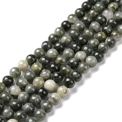 Natural Green Rutilated Quartz Beads Strands LS-G-Q462-61-6mm-1