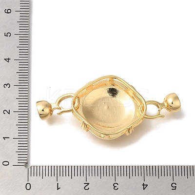 Brass ABS Imitation Pearl Fold Over Clasps KK-K389-006G-1