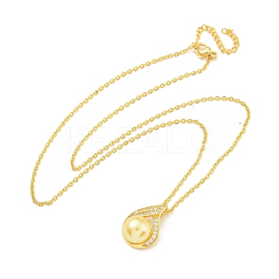 Ion Plating(IP) 304 Stainless Steel Cable Chain Necklaces NJEW-H040-03G-1