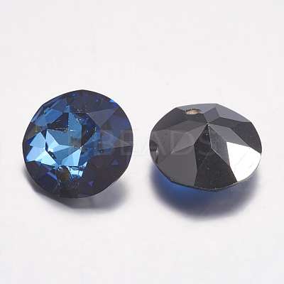 Faceted Glass Rhinestone Charms RGLA-F051-10mm-001BB-1
