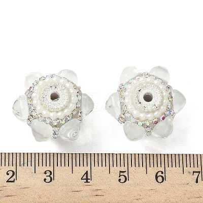 Sparkling Acrylic Rhinestone Beads CLAY-NH0003-01S-04-1