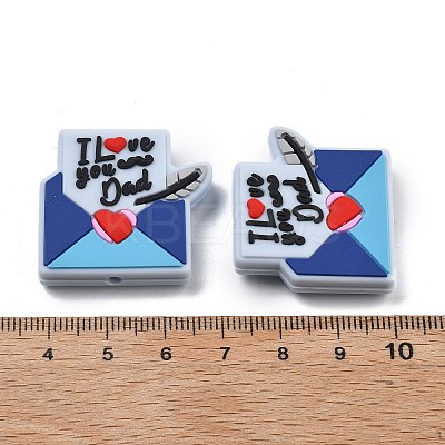 Father's Day Silicone Beads SIL-V006-02H-1