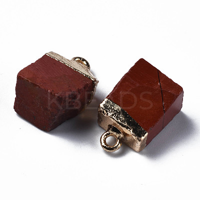 Natural Red Jasper Pendants G-Q998-035D-1