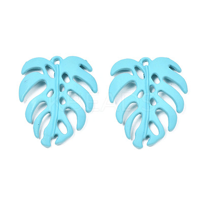 Spray Painted Alloy Pendants PALLOY-N155-114B-1