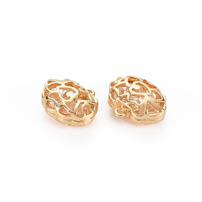 Brass with Clear Cubic Zirconia Pendants KK-S356-763-1