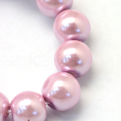 Baking Paint Pearlized Glass Pearl Round Bead Strands HY-Q003-10mm-47-1