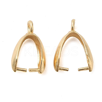 Rack Plating Brass Ice Pick Pinch Bails KK-Z030-05E-G-01-1
