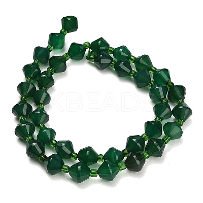 Natural Green Chalcedony Beads Strands GG-NH0004-C01-1
