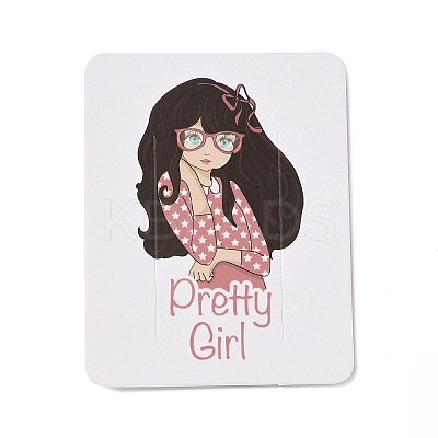 Rectangle Paper Hair Clip Display Cards CDIS-C004-03K-1