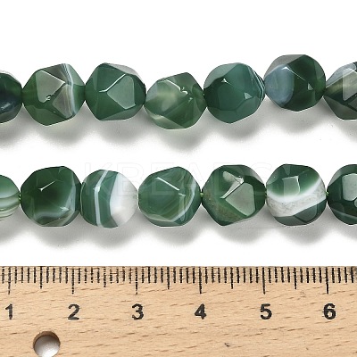 Dyed Natural Banded Agate Beads Strands G-G203-08A-1