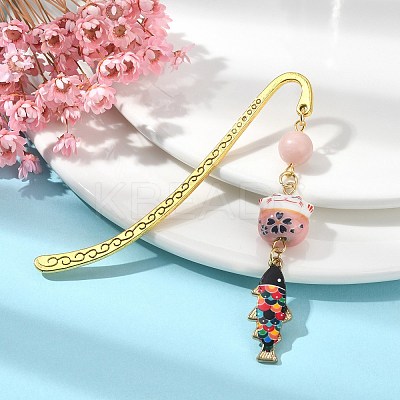 Japanese Style Maneki-neko Bookmark AJEW-JK00260-05-1