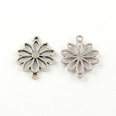 Flower Tibetan Style Alloy Links connectors TIBE-Q046-11AS-LF-1