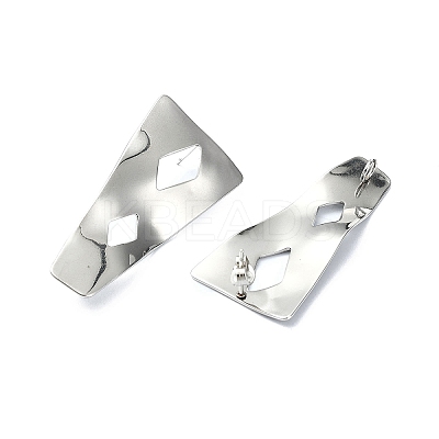 Non-Tarnish 304 Stainless Steel Stud Earring Findings STAS-L024-005P-02-1