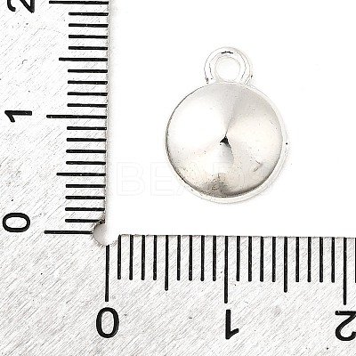 Tibetan Style Alloy Flat Round Charm Pendant Rivoli Xilion Pointed Back Chaton Rhinestone Settings PALLOY-O034-B-S01-1