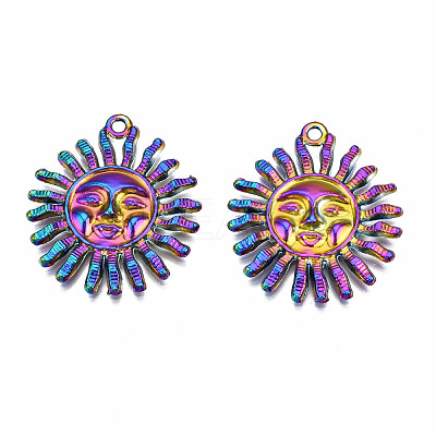 Rainbow Color Alloy Pendants PALLOY-N163-122-NR-1