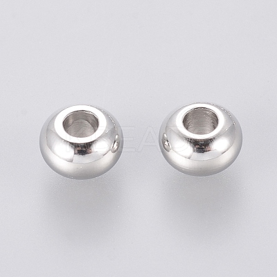 Tarnish Resistant Rondelle 304 Stainless Steel Beads X-STAS-S028-15-1