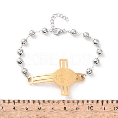 304 Stainless Steel Link Bracelets for Women LS-BJEW-Z156-01GP-1