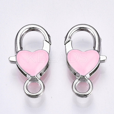 Alloy Enamel Lobster Claw Clasps PALLOY-Q441-031A-RS-1