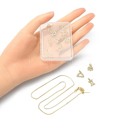 DIY 12 Constellations Necklace Making Kit DIY-YW0006-51-1
