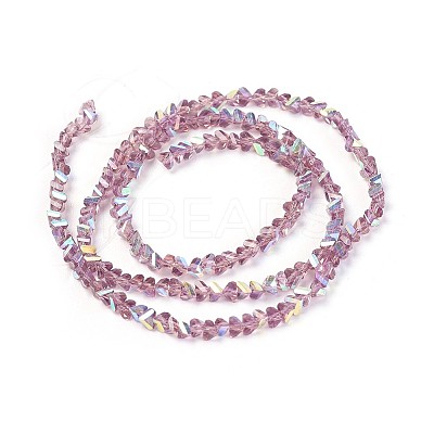 Electroplate Glass Bead Strands GLAA-F092-A02-1