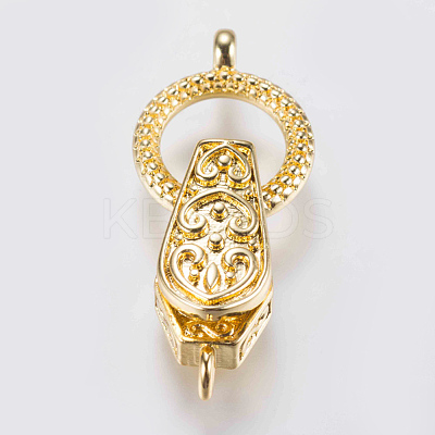 Brass Fold Over Magnetic Clasps KK-G338-01-1