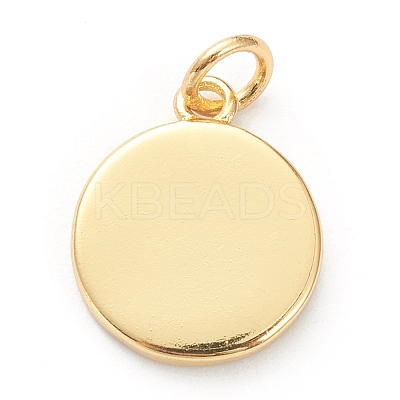 Brass Enamel Pendants KK-P200-11D-G-1