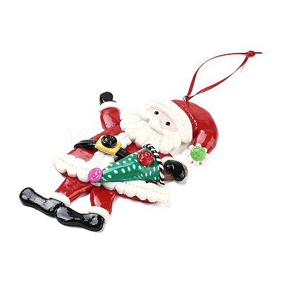 Christmas Santa Claus Handmade Polymer Clay Pendant Decorations LS-HJEW-P017-01E-1