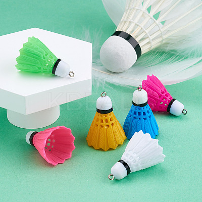 12Pcs 6 Colors Plastic Pendant FIND-TA0001-60-1