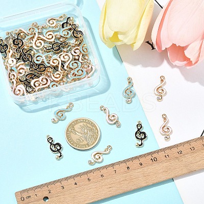 60Pcs 4 Colors Alloy Enamel Pendants ENAM-YW0005-58-1