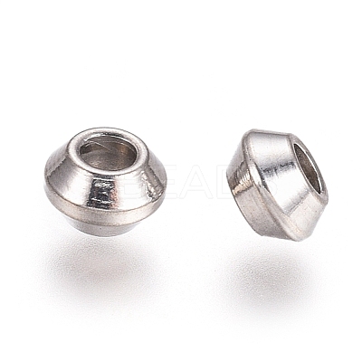 Tarnish Resistant Rondelle 304 Stainless Steel Spacer Beads STAS-G130-55P-1
