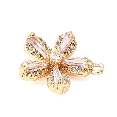 Brass Micro Pave Cubic Zirconia Pendants KK-D357-11G-1