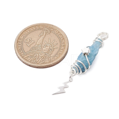 3Pcs 3 Styles Electroplated Natural Quartz Crystal Nuggets Copper Wire Wrapped Pendants PALLOY-JF03128-03-1