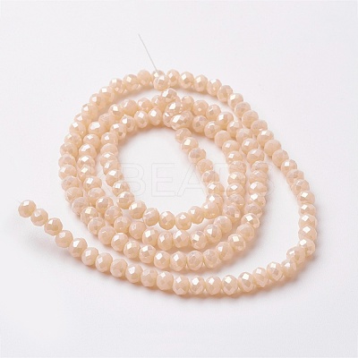 Electroplate Glass Beads Strands EGLA-F124-FR-A02-1