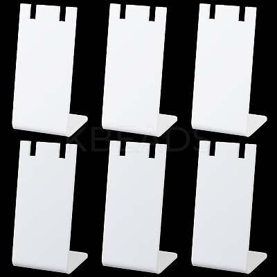 10Pcs L Shaped Acrylic Single Necklace Display Stands NDIS-SC0001-02B-1