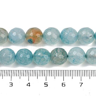Natural Dragon Veins Agate(Dyed & Heated) Beads Strands G-M437-C01-01S-1