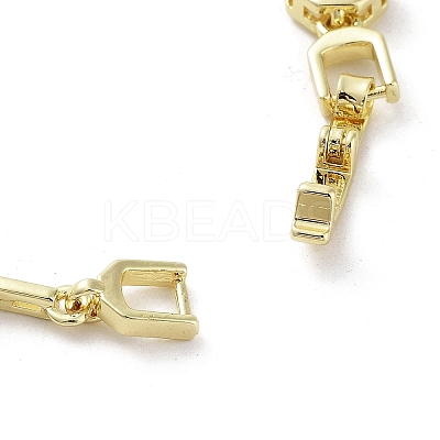Brass Link Chain Bracelets BJEW-D039-34G-01-1
