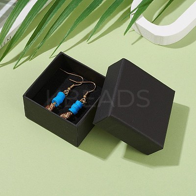 Polymer Clay Heishi Beads Dangle Earrings EJEW-JE04456-04-1