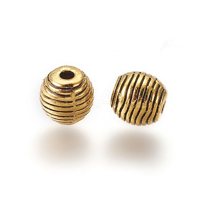 Tibetan Style Alloy Beehive Beads LS-X-PALLOY-6662-AG-NR-1