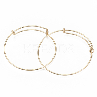 Adjustable Iron Expandable Bangle Making BJEW-R038-KC-1