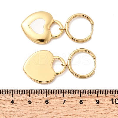 304 Stainless Steel Heart Hoop Earrings EJEW-P329-04G-1