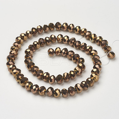 Electroplate Glass Beads Strands LS-GR7X10MMY-C-1